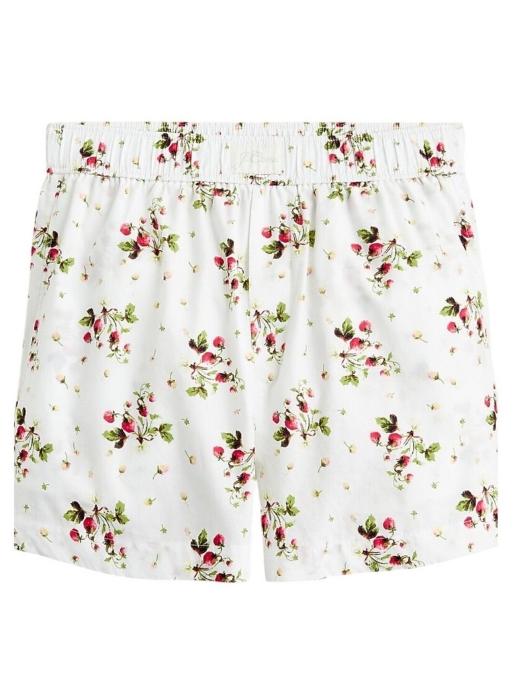 J. Crew Womens Small Cotton Poplin Boxer Short In Strawberry Floral